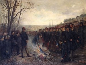 General Lapasset (1817-75) quemando sus banderas, 26 de octubre de 1870, 1882
